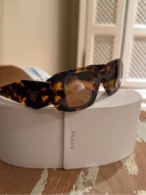 Prada Tortoiseshell Sunglasses with Brown Lenses